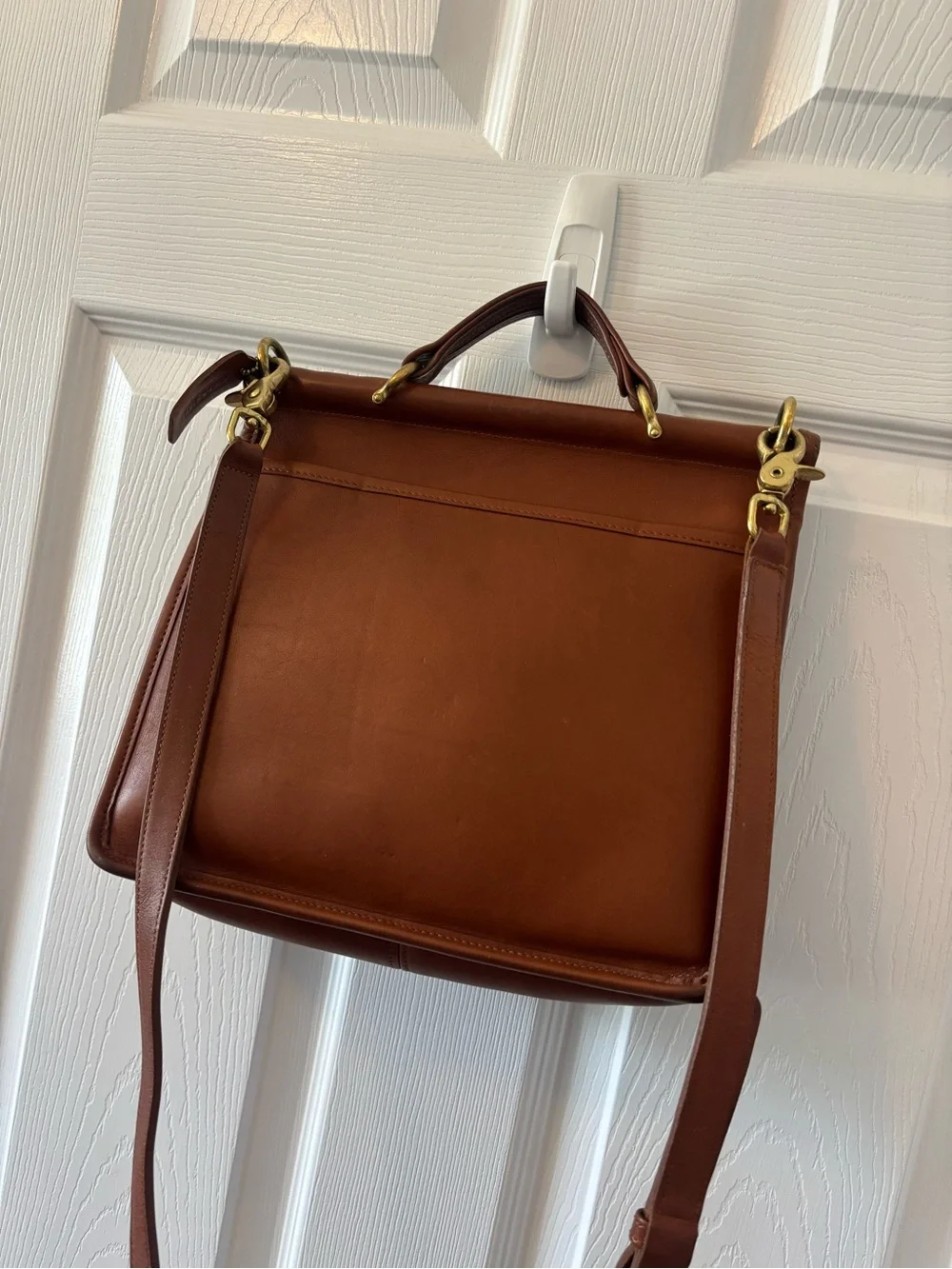 Vintage Coach Original Willis 9927 Satchel/Crossbody bag British Tan Leather - Picture 8 of 15